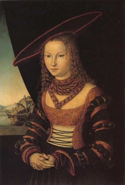Lucas Cranach the Elder Portrait of a Lady oil painting image